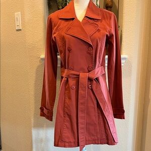 Patagonia Organic Cotton Double Breasted Trench Coat Size M